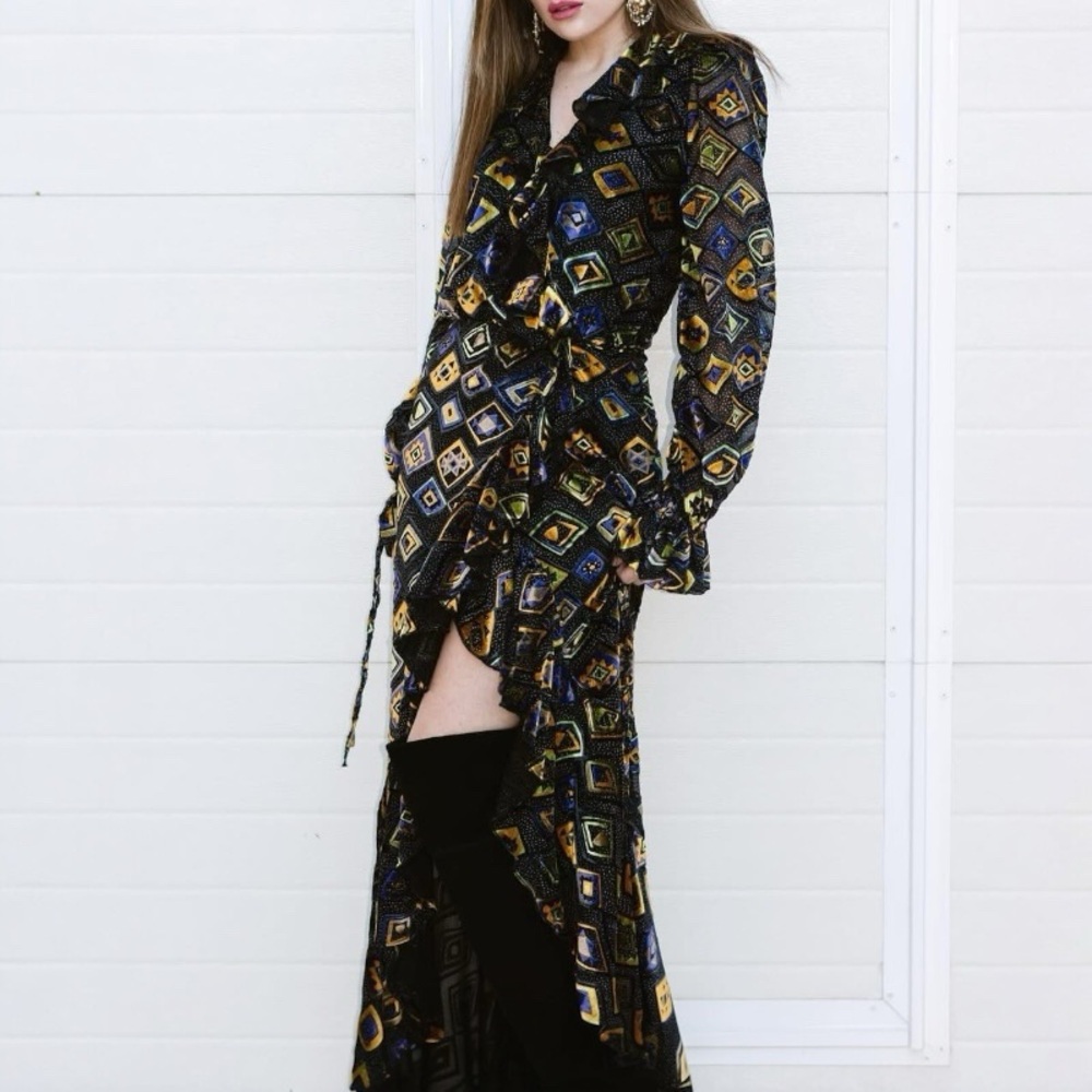 US 10/12 ODI ET AMO Velvet Dress NWT